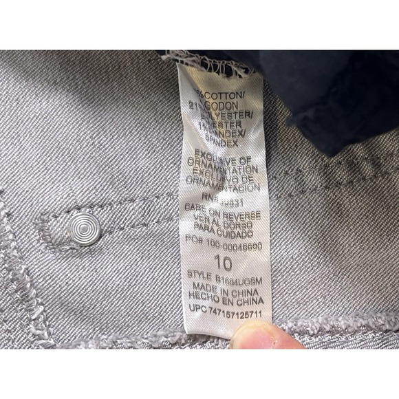 Democracy Jeans Womens 10‎ Gray Sequined Embellished Cuffs Stretch Fits32x25.25 - Picture 5 of 16